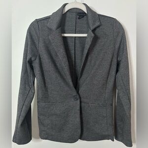 TAHARI Women’s Gray & Black Suit Jacket — Striped Pattern  Size M